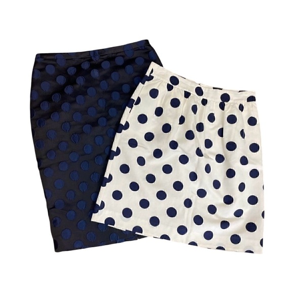 J. CREW POLKA DOT SKIRT BUNDLE SIZE 2 - Picture 1 of 6
